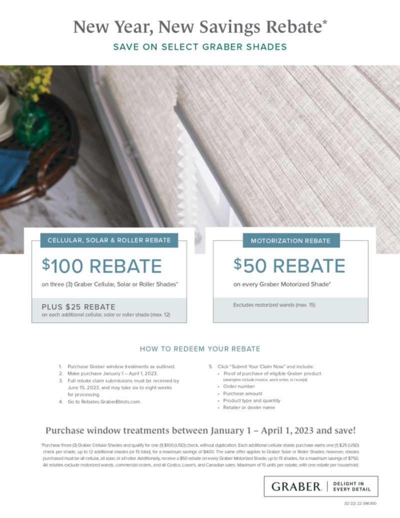 Graber Consumer Rebate January 2023